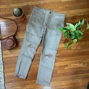 American Eagle Crop Jeans - Taupe